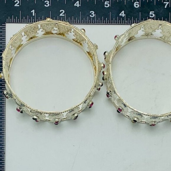 Single Retro Style Bracelet, Boho Handmade Silver Cuff, Tribal Silver Kuchi Cuff - Picture 6 of 7